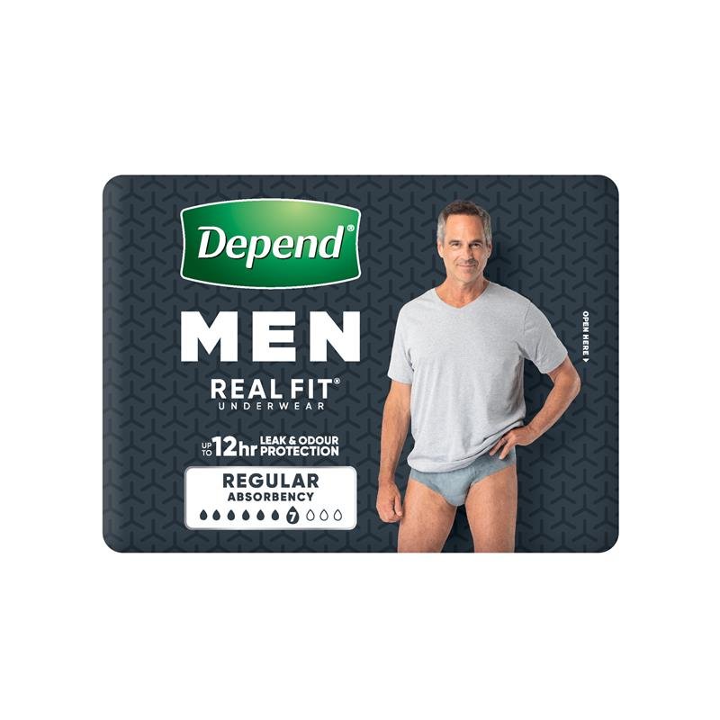 Depend Real Fit for Men Incontinence Underwear Large 8 Pack