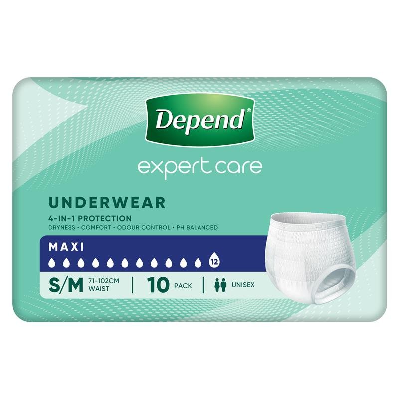 Depend Expert Care 成人失禁内裤 Maxi 加量吸收 S/M码 10条装
