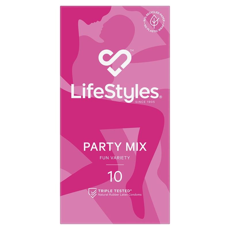 LifeStyles Condoms Party Mix 10 Pack