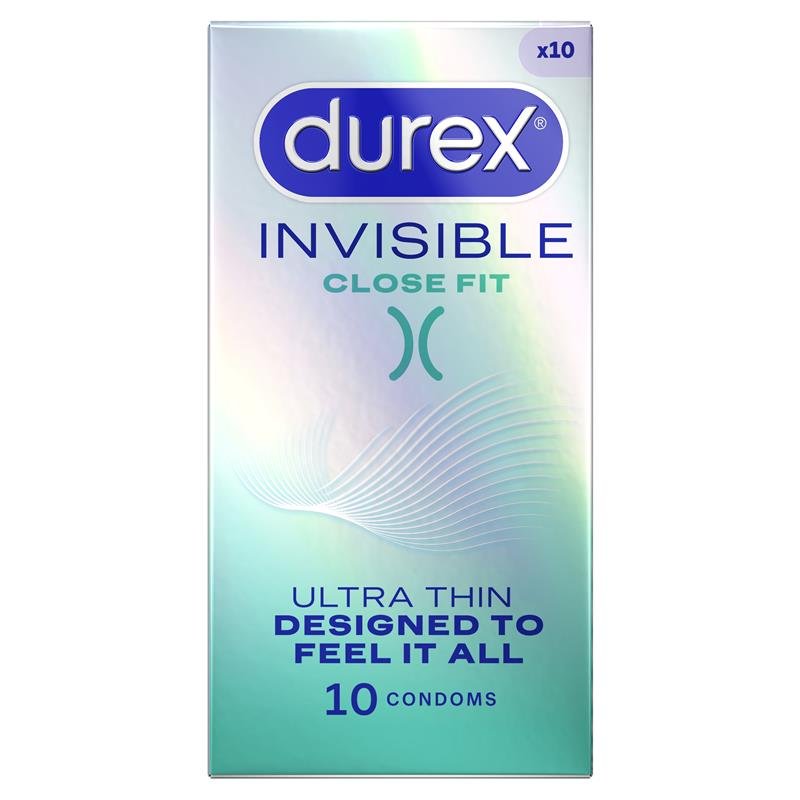 Durex Invisible Close Fit Condoms 10 Pack