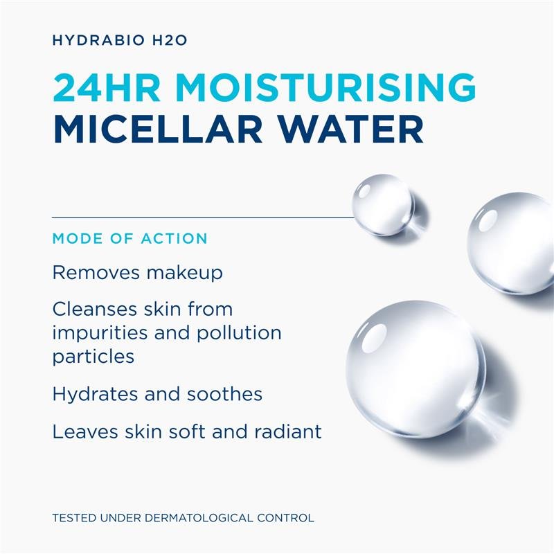 Bioderma Hydrabio H2O Hydrating Micellar Water Cleanser for Dehydrated Skin 100ml