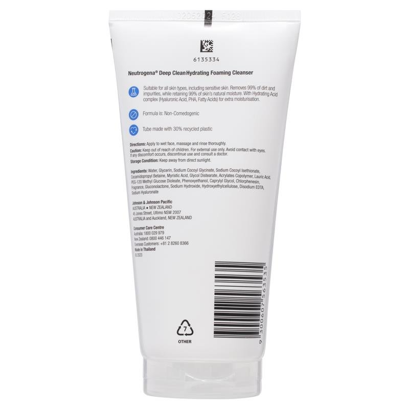 Neutrogena Deep Clean Hydrating Foaming Cleanser 150g