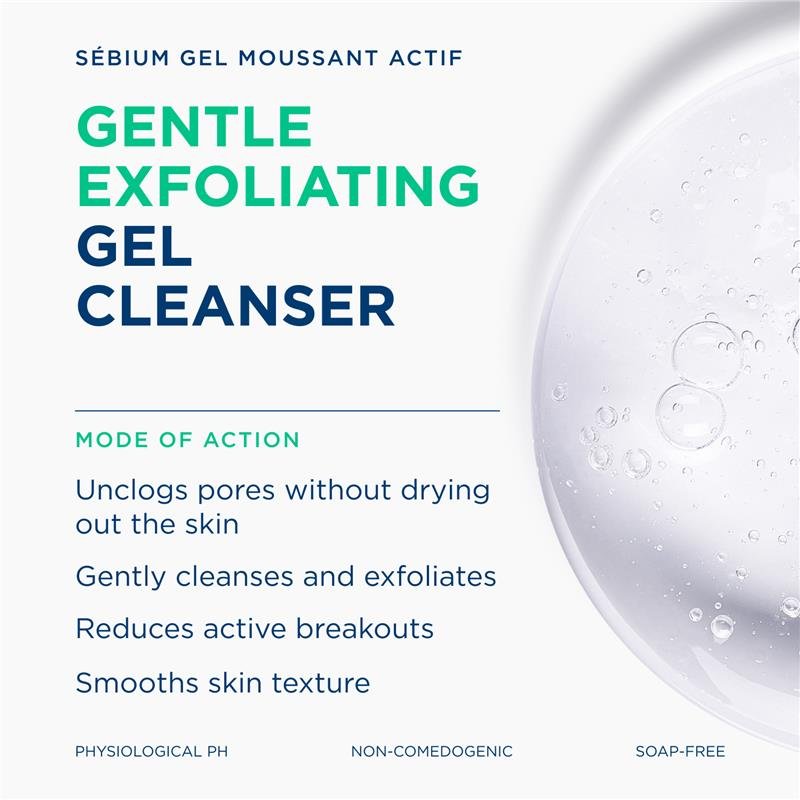 Bioderma Sebium Gel Moussant Actif Exfoliating Cleanser suitable For Acne Prone Skin 200ml