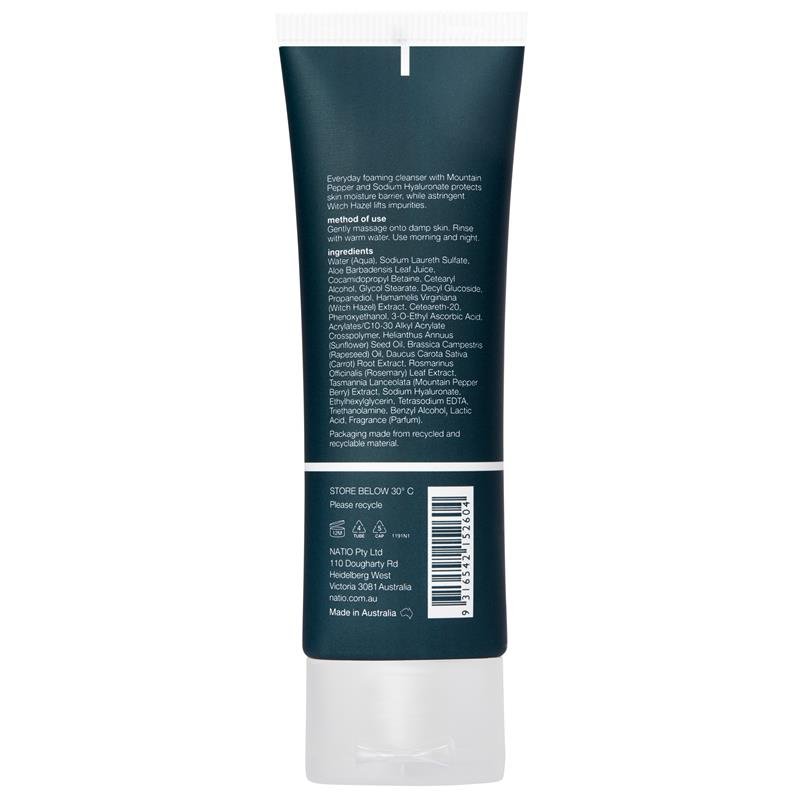 Natio Mens Plus Fresh Face Foam Cleanser 100ml