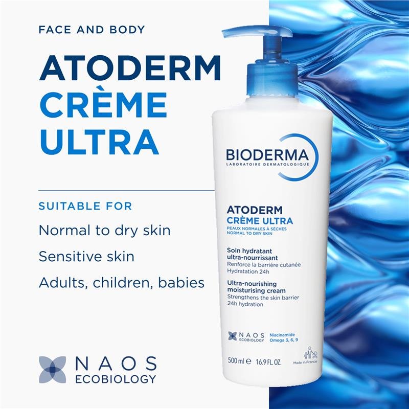 Bioderma 贝德玛 Atoderm Crème 每日滋润保湿霜 500ml