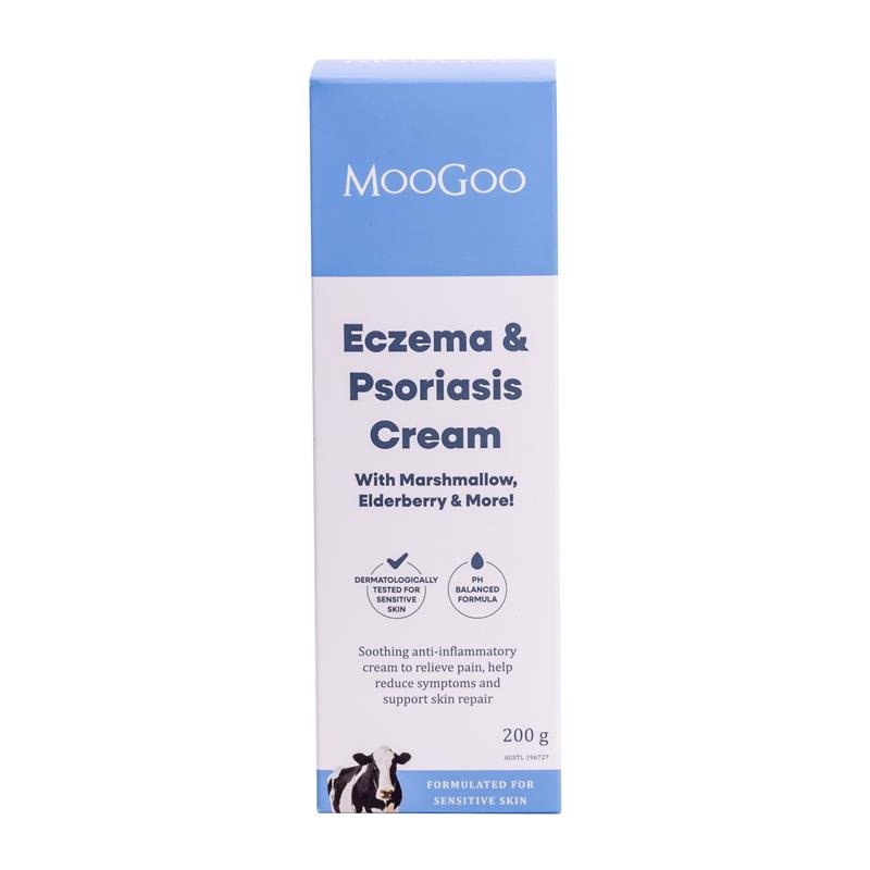 MooGoo Eczema & Psoriasis Cream With Marshmallow & Elderberry 200g