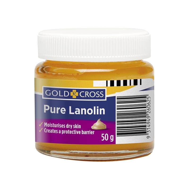 Gold Cross Wool Fat Anhydrous 50g Jar