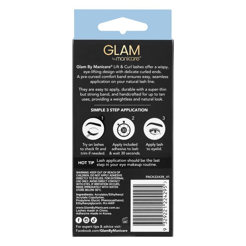 Glam By Manicare Lift & Curl Tilly Lashes Natural