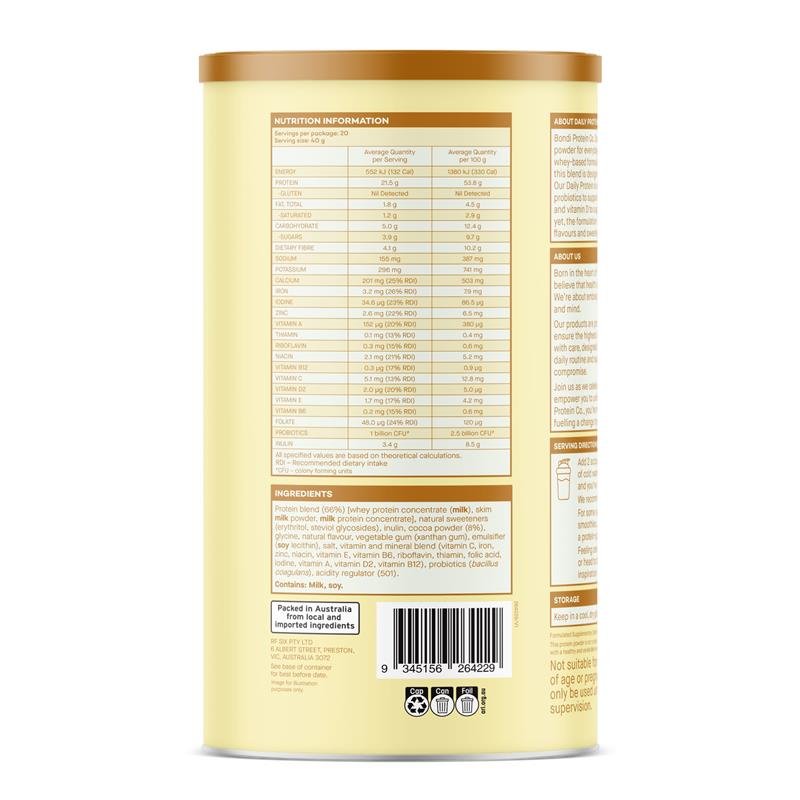 Bondi Protein Co. Daily Protein Chocolate Fudge 800g