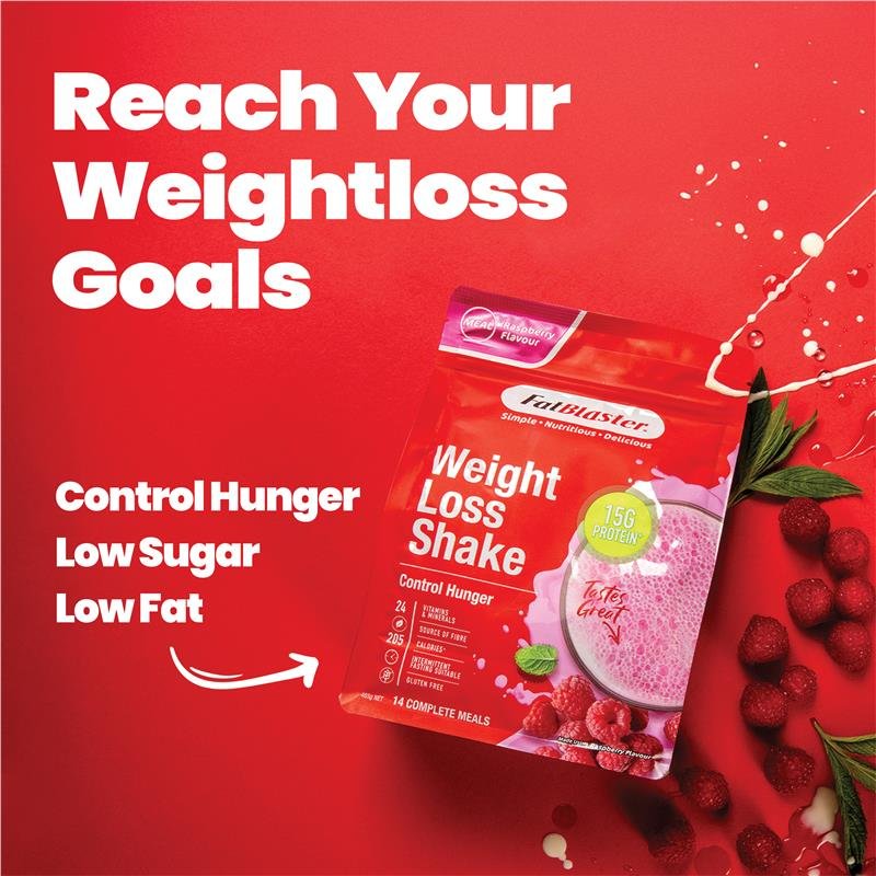 Fatblaster Weight Loss Shake Red Pouch Raspberry 465g