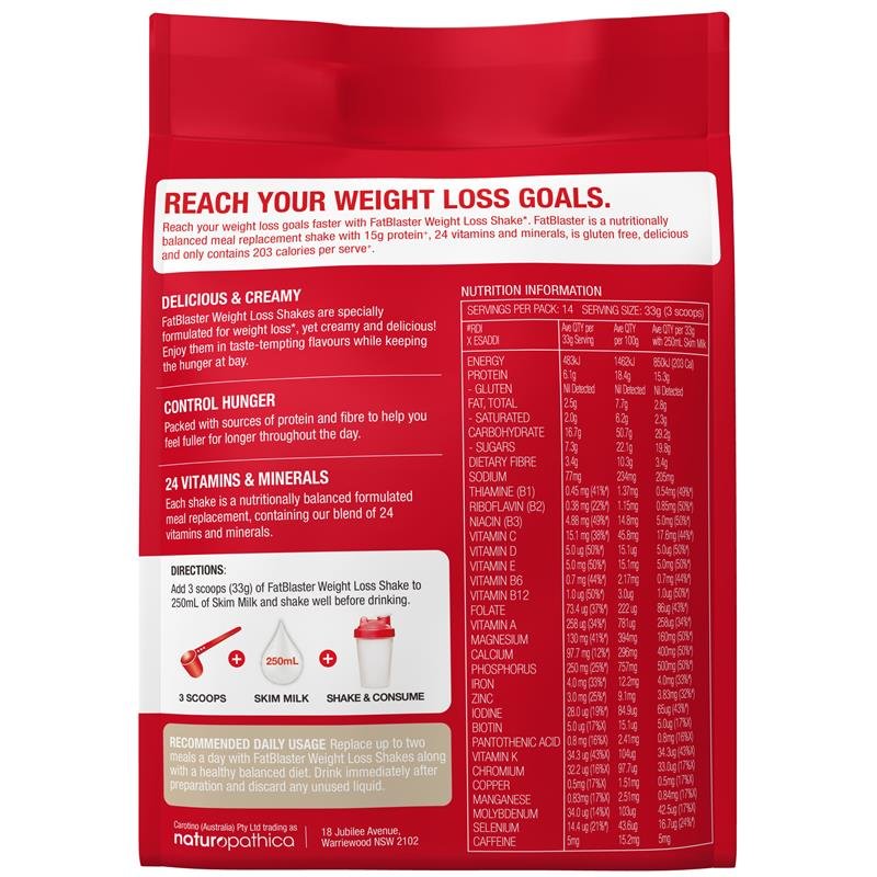Fatblaster Weight Loss Shake Red Pouch Mocha 465g