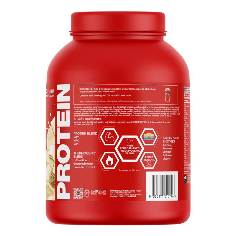 BSc Shred Protein Vanilla 1.8kg Tub