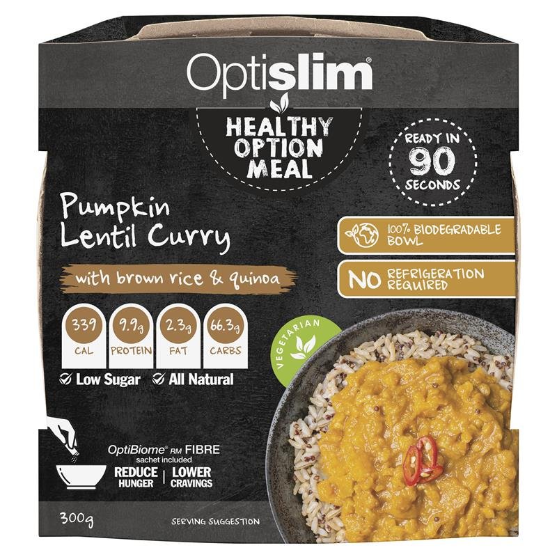 Optislim Healthy Option Meal Pumpkin & Lentil Curry 300g