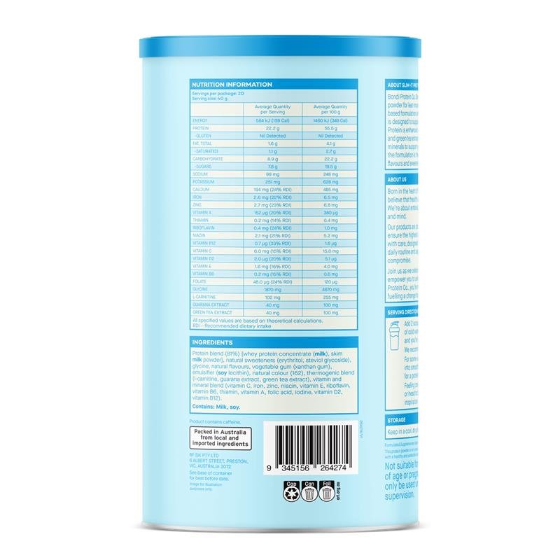 Bondi Protein Co. Slim It Protein Strawberry 800g