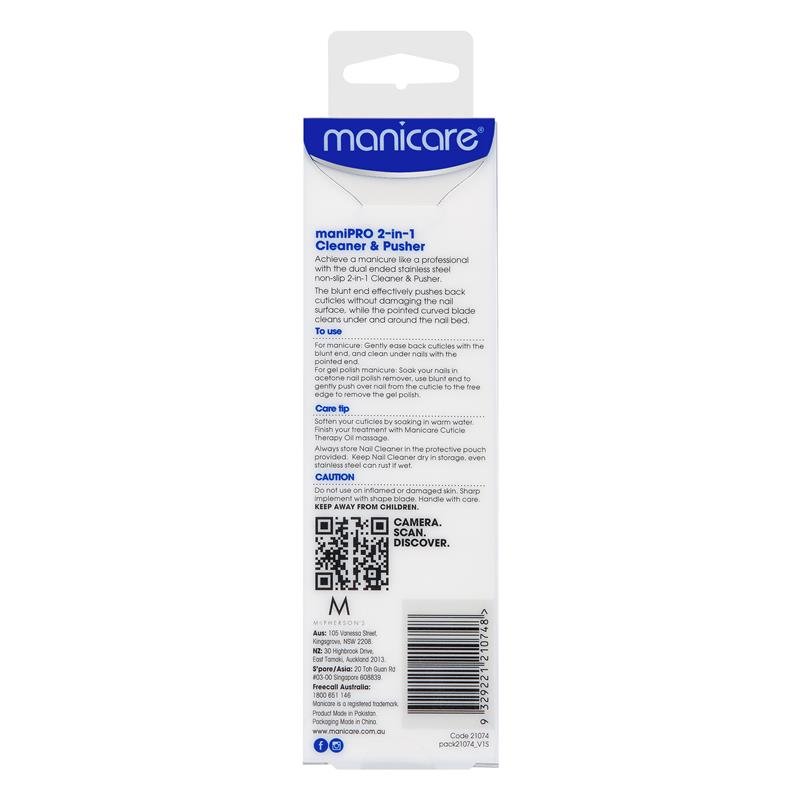 Manicare ManiPRO 2-In-1 Cleaner & Pusher Japanese Stainless Steel