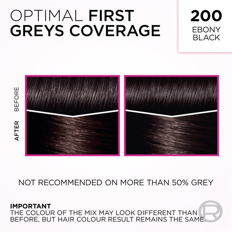 L'Oreal Paris Casting Creme Gloss Semi-Permanent Hair Colour - 200 Ebony Black (Ammonia Free)