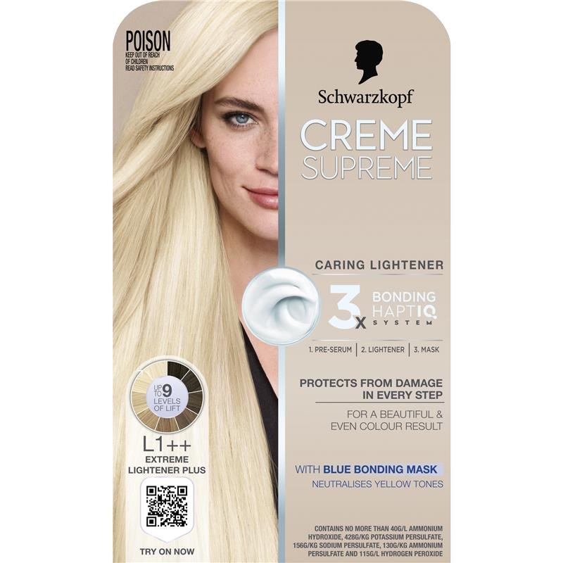 Schwarzkopf Creme Supreme Permanent Lightener Blonde L1++ Extreme Plus
