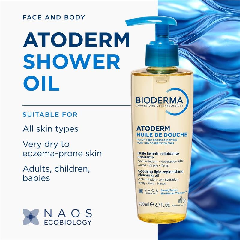 Bioderma Atoderm Ultra-Nourishing Shower Oil Cleanser 200ml