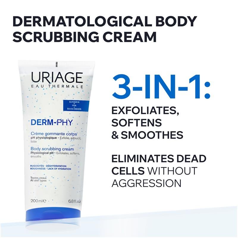 Uriage Eau Thermale Derm-Phy Creme Gommante Body Scrubbing Cream 200ml