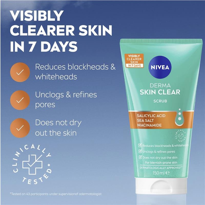 NIVEA Derma Skin Clear Scrub 150ml