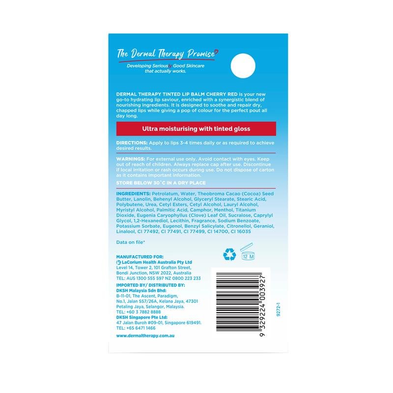 Dermal Therapy Tinted Lip Balm Cherry Red 8g