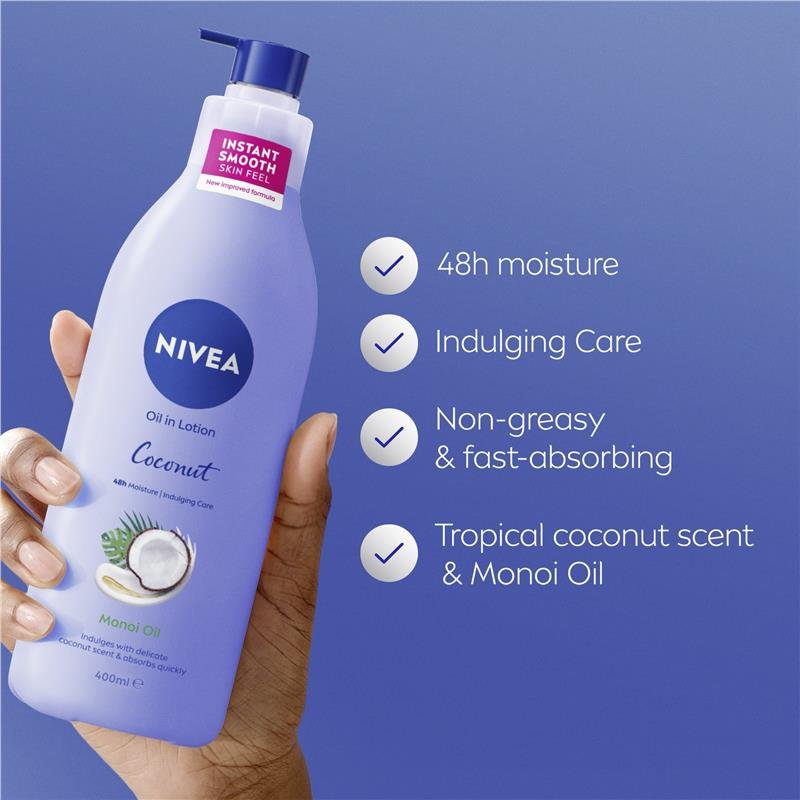 NIVEA妮维雅 Oil In Lotion 椰子与莫诺伊油身体乳 400ml