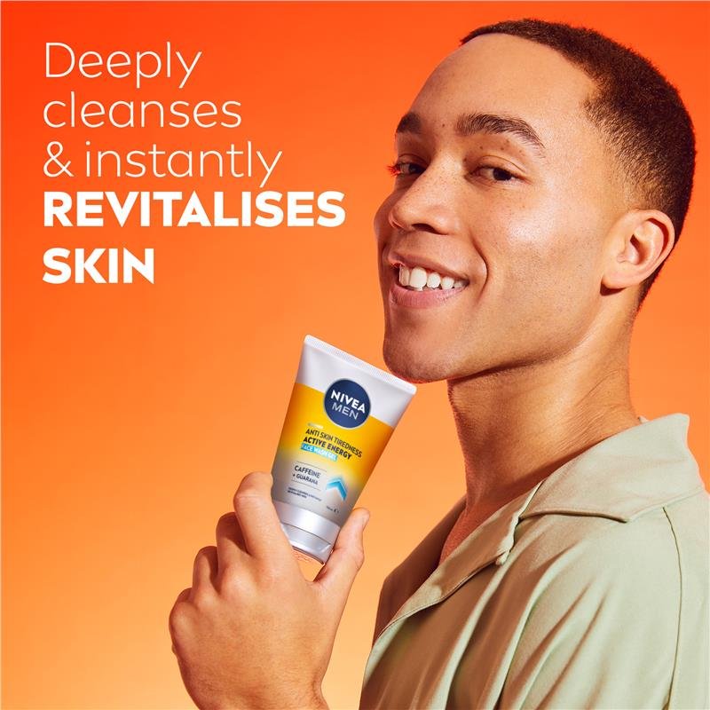 NIVEA MEN Active Energy Face Wash Gel 100ml