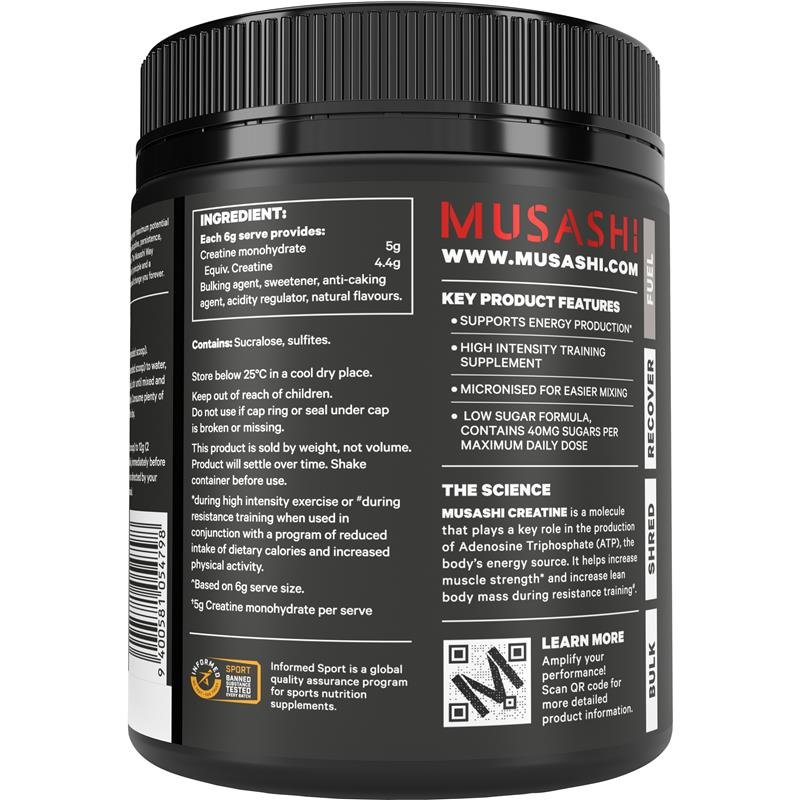Musashi Creatine Monohydrate Berry Flavour 420g