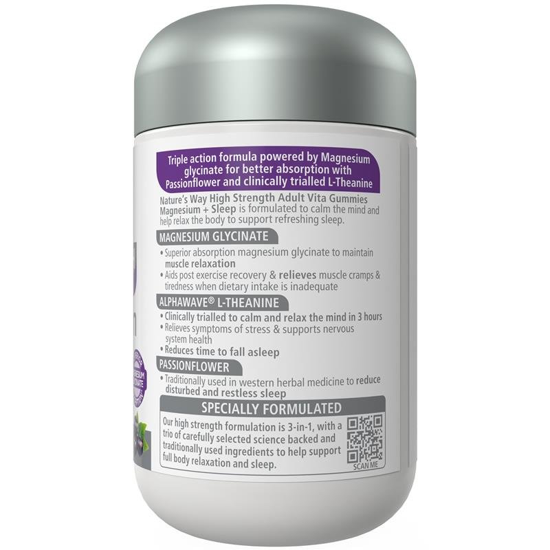 Nature's Way Adult Vita Gummies High Strength Mag + Sleep 45 Gummies
