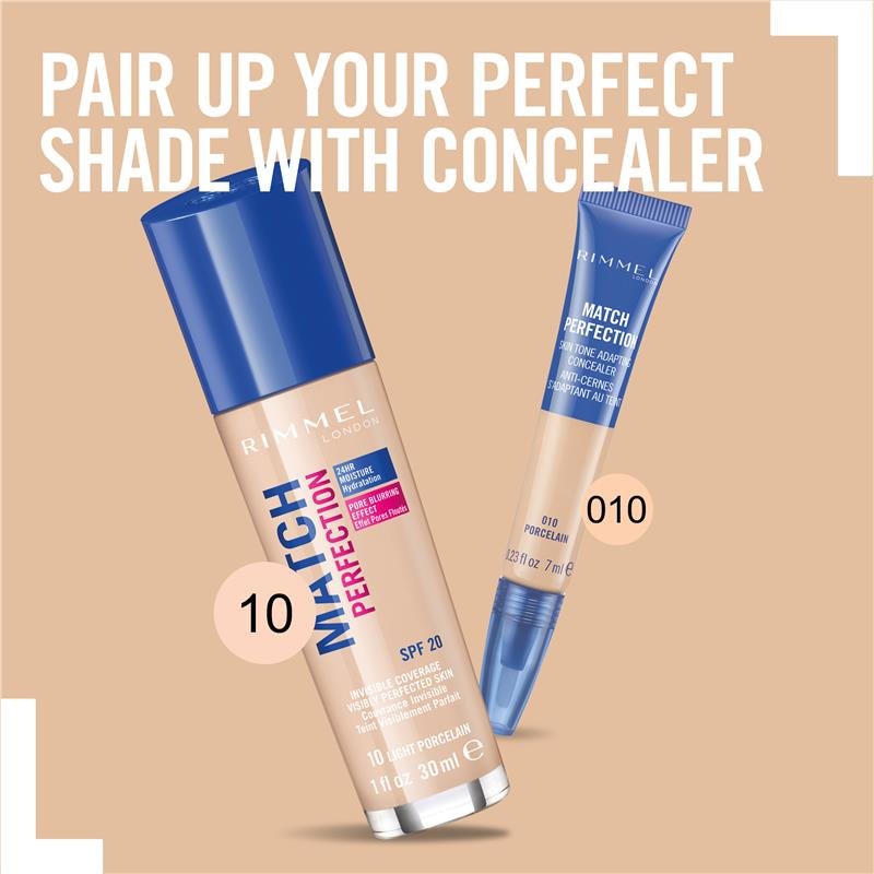 Rimmel Match Perfection 010 Light Porcelain