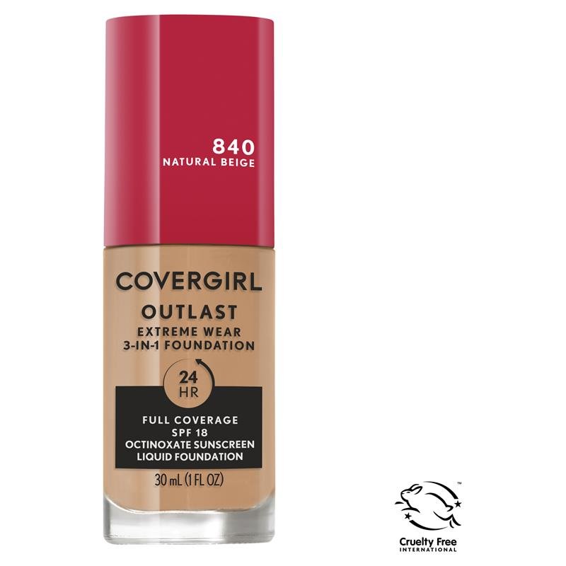 Covergirl Outlast Extreme Wear Foundation 840 Natural Beige 30ml