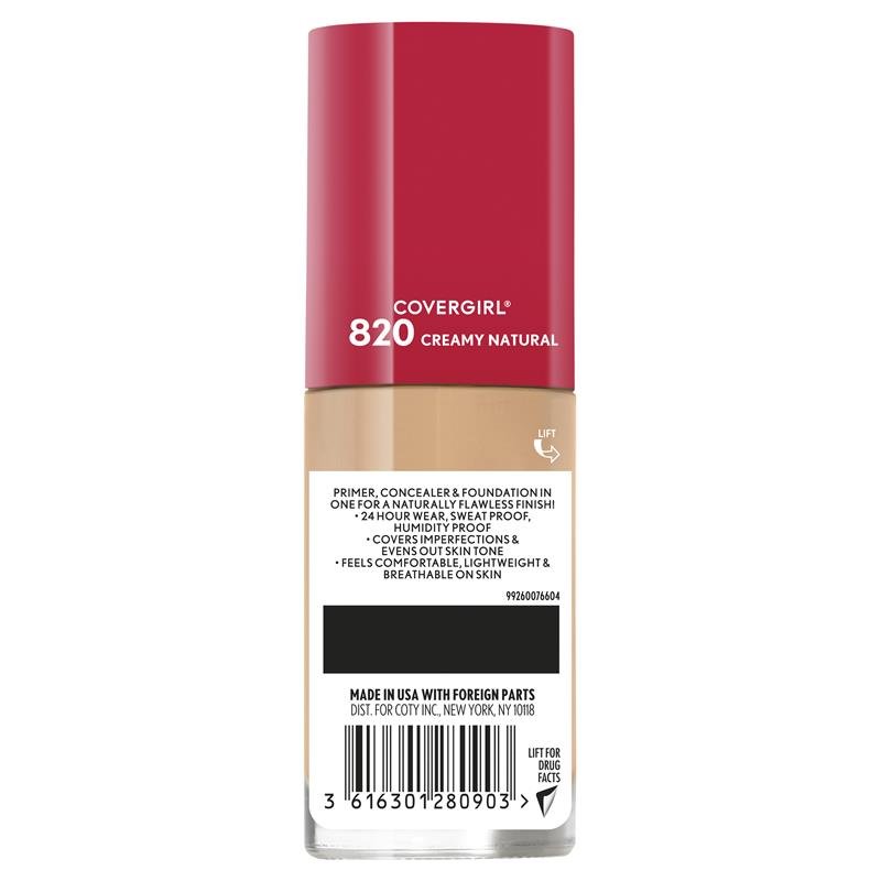 Covergirl Outlast Extreme Wear Foundation 820 Creamy Natural 30ml