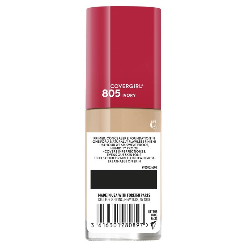Covergirl Outlast Extreme Wear Foundation 805 Ivory 30ml