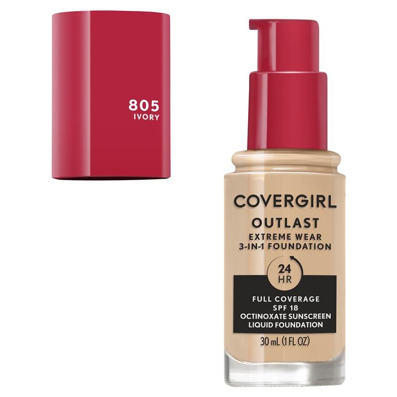 Covergirl Outlast Extreme Wear Foundation 805 Ivory 30ml