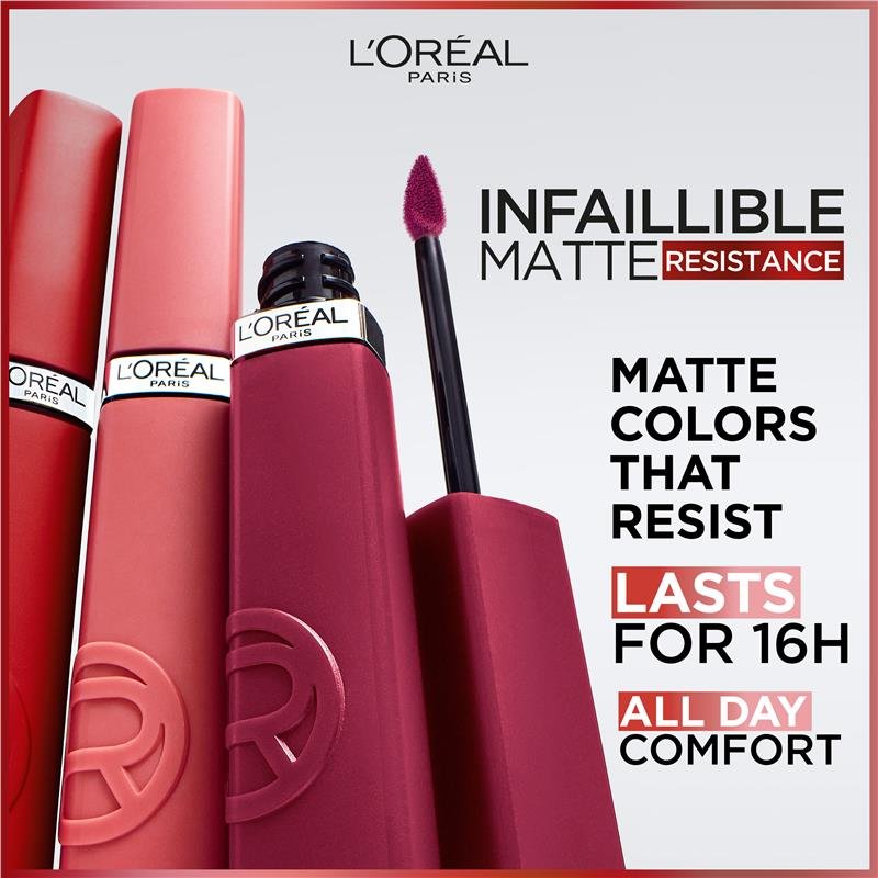 L'Oreal Paris Infallible Le Matte Resistance Liquid Lipstick 430 A-Lister