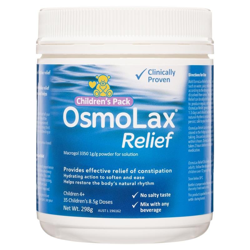 OsmoLax Relief 儿童聚乙二醇缓泻粉 无味无盐 298g 35次量(4岁以上)