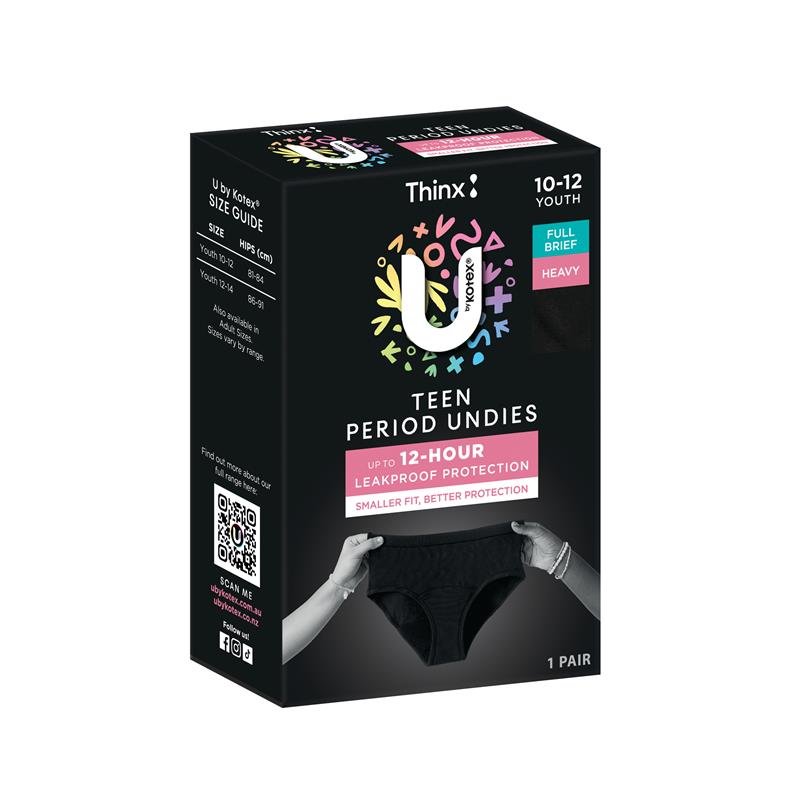 U by Kotex Thinx 少女经期内裤 Y10-12码 1条装