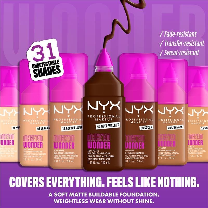 NYX Make Em Wonder 粉底液 Classic Tan 1瓶