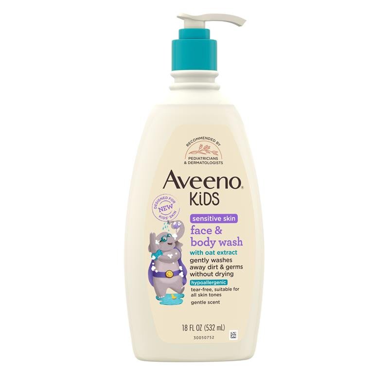 Aveeno Kids Face & Body Wash 532mL