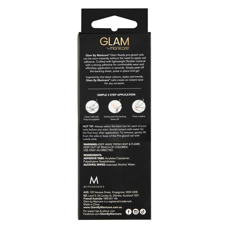Glam by Manicare 免胶穿戴甲片 Let It Shimmer 闪耀款 30片
