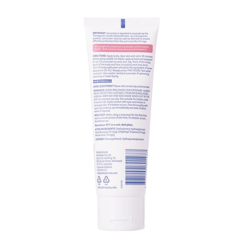 Cancer Council SPF50+ 面部身体保湿防晒霜 75ml