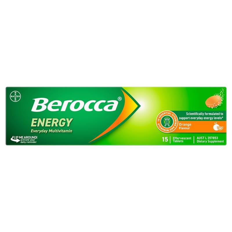 Berocca 力度伸能量泡腾片 橙味 15片