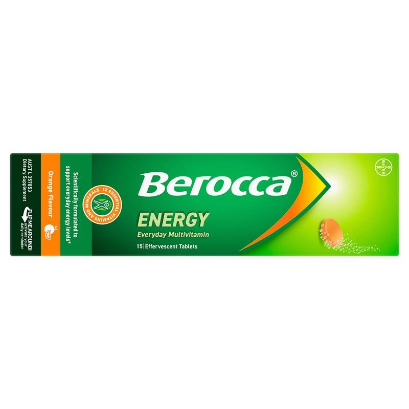 Berocca 力度伸能量泡腾片 橙味 15片