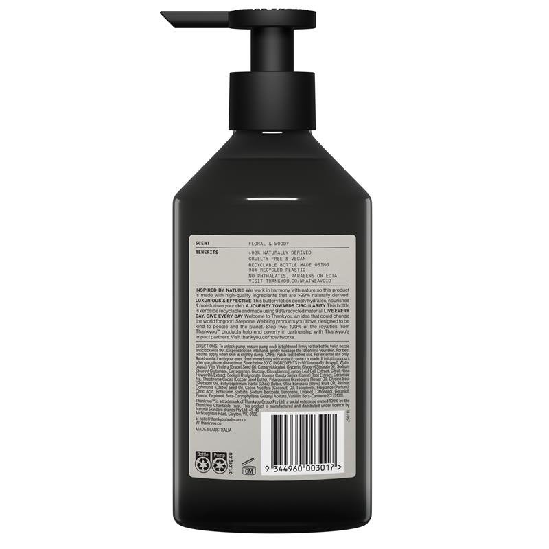Thankyou Hand & Body Lotion Botanical Geranium Rose & Wood 500ml