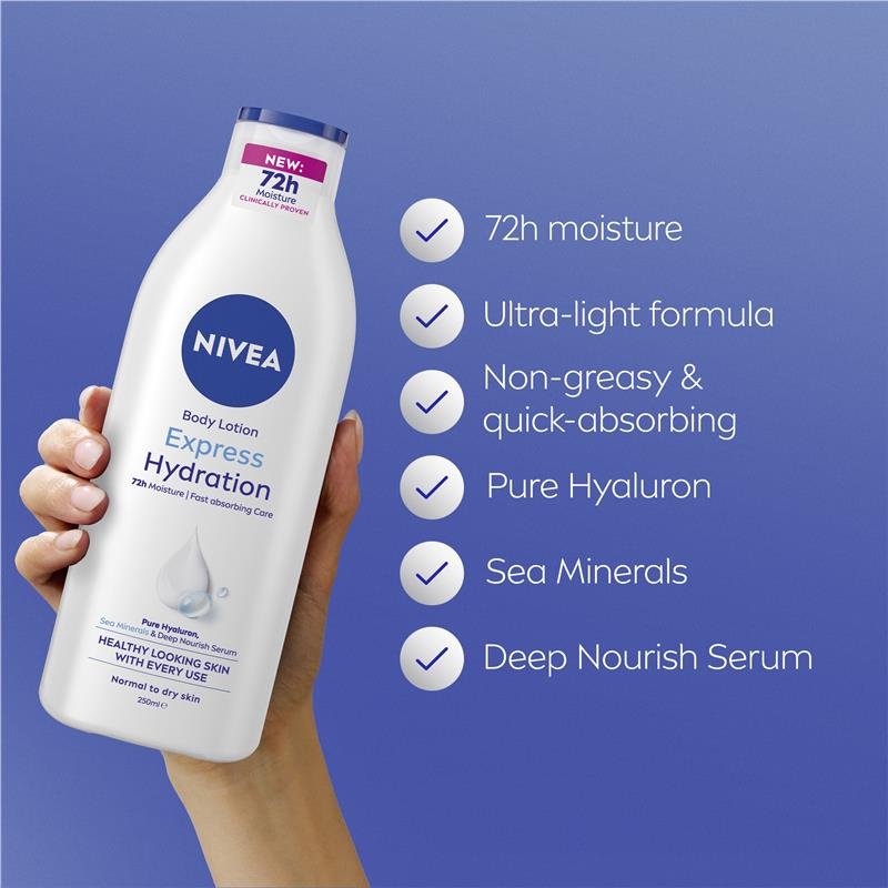 NIVEA Express Hydration Body Lotion 250ml