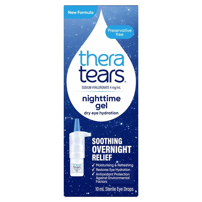 Theratears Nighttime Gel Dry Eye Hydration Eye Drops 10ml