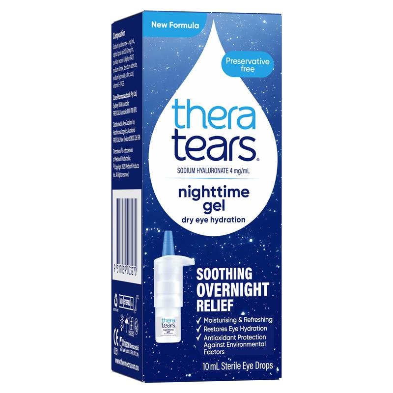 Theratears Nighttime Gel Dry Eye Hydration Eye Drops 10ml
