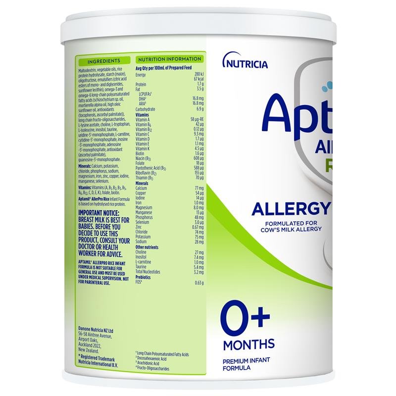 Aptamil Allerpro Rice Allergy Premium Infant Formula From Birth 800g