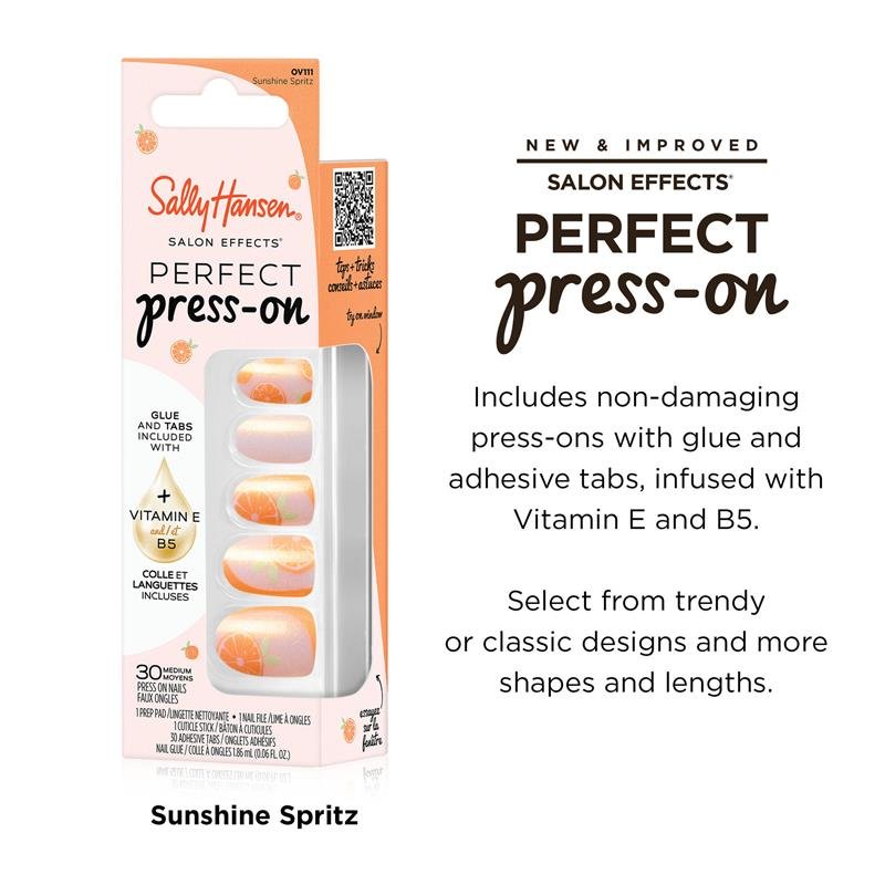 Sally Hansen Salon Effects Perfect Press-On Sunshine Spritz 30 Pieces