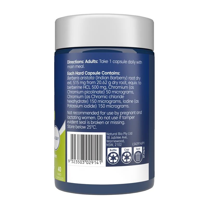 Bioglan 小檗碱 Berberine Xtra 40粒胶囊